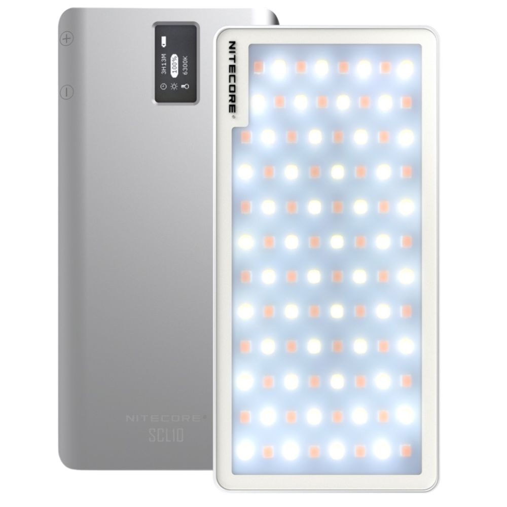 Nitecore SCL10, lampada per fotocamera con power bank integrato