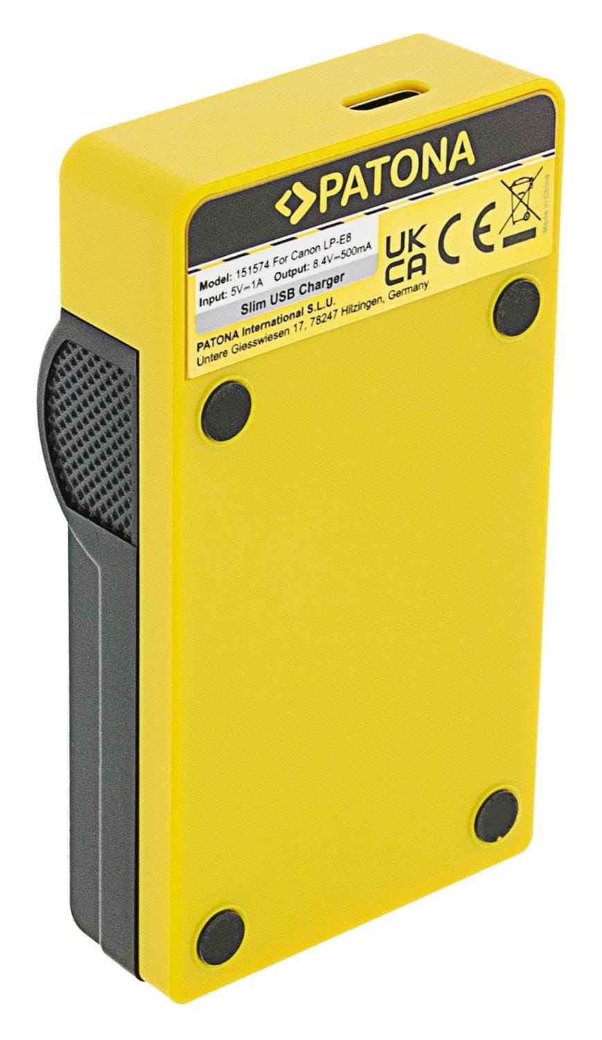 PATONA Slim Carregador USB com entrada USB‑C para Canon LP‑E8 LPE8 EOS 550D 600D 650D 700D PATONA Slim Carregador USB com entrada USB‑C para Canon LP‑E8 LPE8 EOS 550D 600D 650D 700D