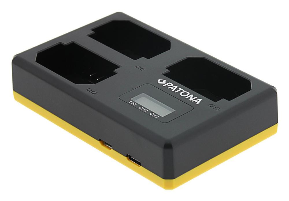 PATONA Carregador USB Triplo para Sony NP-FZ100 A7 III A7M3 Alpha 7 III A7 R III A7RM3 Alpha 7 R III A9