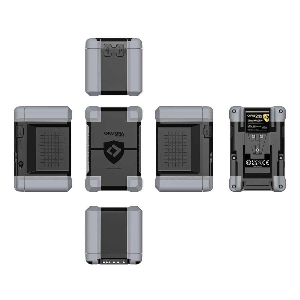 PATONA PROTECT V‑Mount Battery V300 PD100 297 Wh USB‑C USB‑A 2×D‑Tap PATONA PROTECT V‑Mount Battery V300 PD100 297 Wh USB‑C USB‑A 2×D‑Tap
