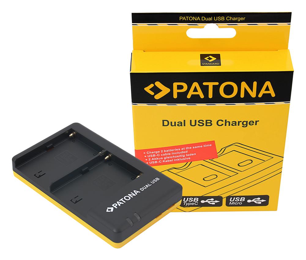 PATONA Dual Fast Charger for Sony NP-FM500H FM500H with USB-C Cable PATONA Dual Fast Charger for Sony NP-FM500H FM500H with USB-C Cable