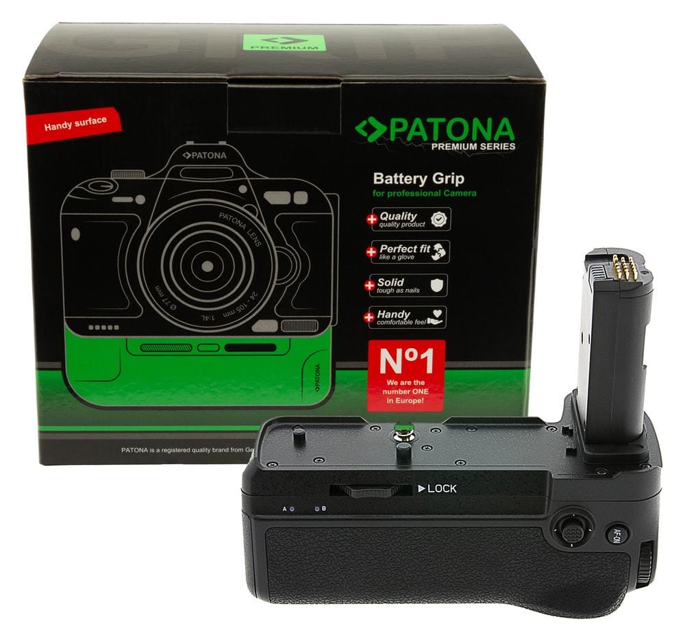 PATONA Premium Battery Grip for Nikon Z6II Z7II with Dual EN-EL15c Batteries, USB-C Input, Includes IR Remote