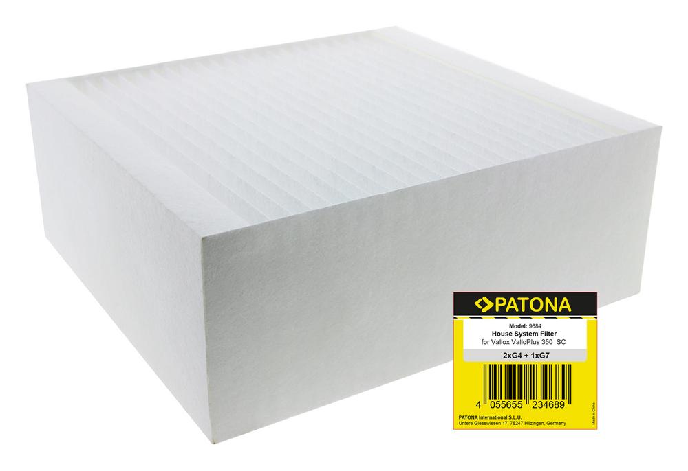 Filtre PATONA G4 et F7 pour le système de ventilation Vallox ValloPlus 350 SC