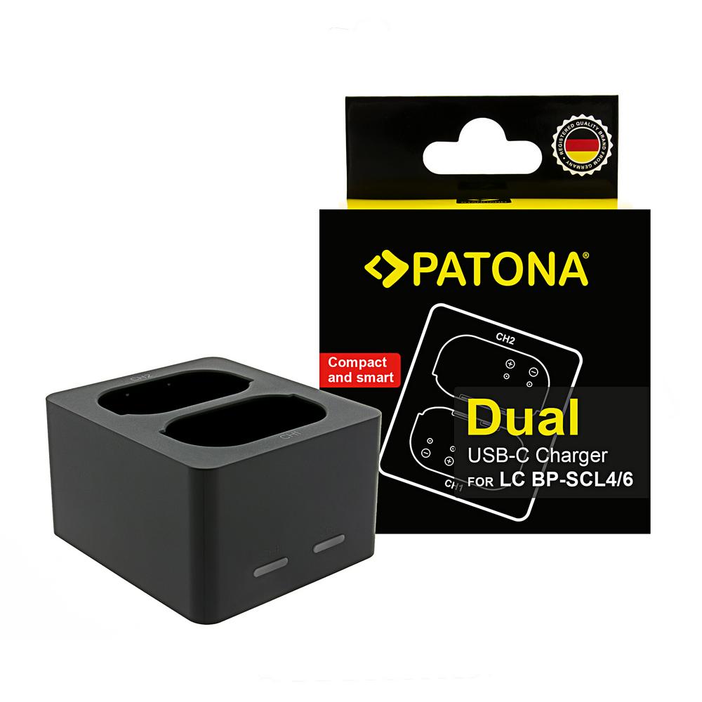 Caricatore Duale PATONA per Leica Q3 Q4 BP‑SCL4 e BP‑SCL6 con cavo USB‑C Caricatore Duale PATONA per Leica Q3 Q4 BP‑SCL4 e BP‑SCL6 con cavo USB‑C