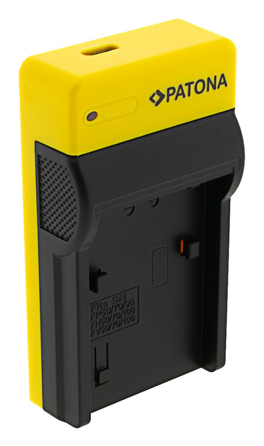 Caricatore USB Slim PATONA con ingresso USB‑C per Sony NP‑FP50 NP‑FH50 NP‑FH70 NP‑FH100 DCR‑DVD92/E