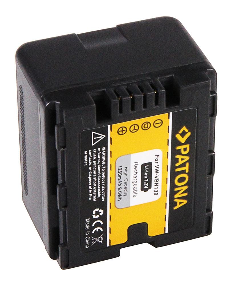 PATONA Batteria per Panasonic VBN130 VBN130E VW-VBN130 SD800 SD900 TM900 PATONA Batteria per Panasonic VBN130 VBN130E VW-VBN130 SD800 SD900 TM900