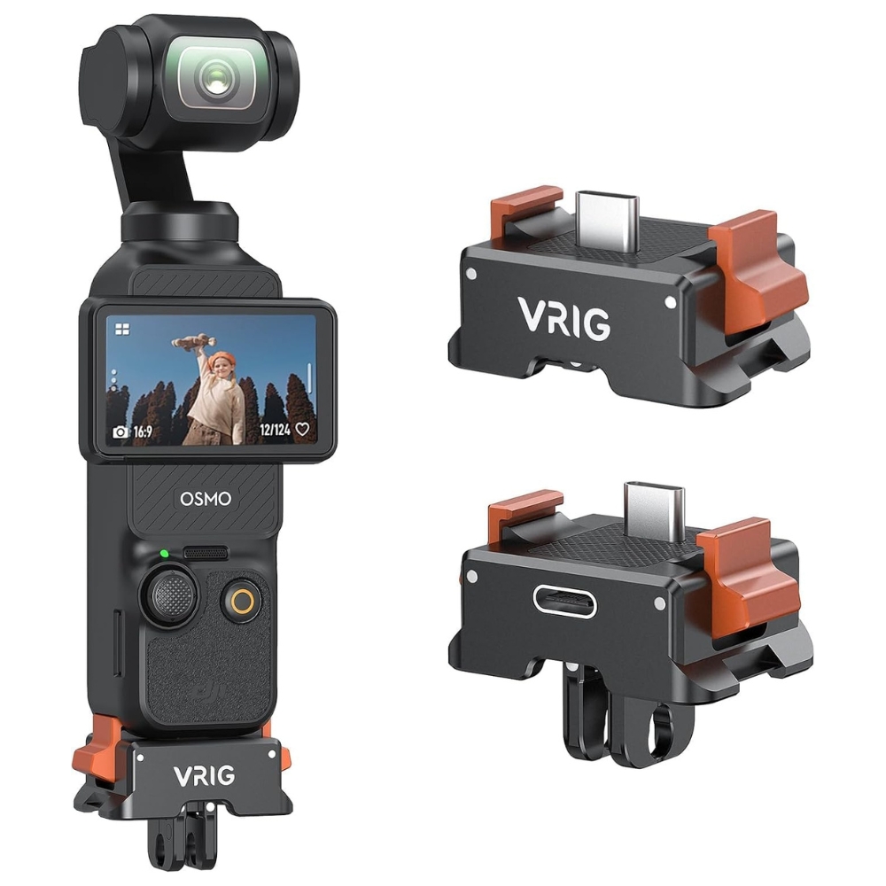 Adapter for DJI Osmo Pocket 3 - 4-in-1 metal base with Type-C 1/4-inch thread