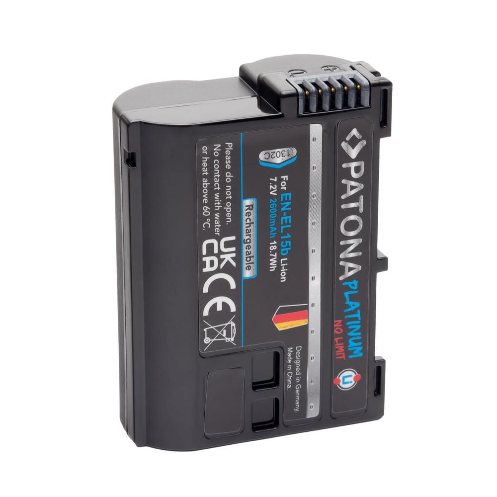 PATONA Platinum Batería para Nikon EN-EL15b D7000 D7100 D600 D610 D800 D800E D810 D850 Z7 V1