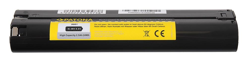 PATONA batteria per Makita 9000 9001 9002 9003 9600 191681-2 2500 mAh 9,6 V