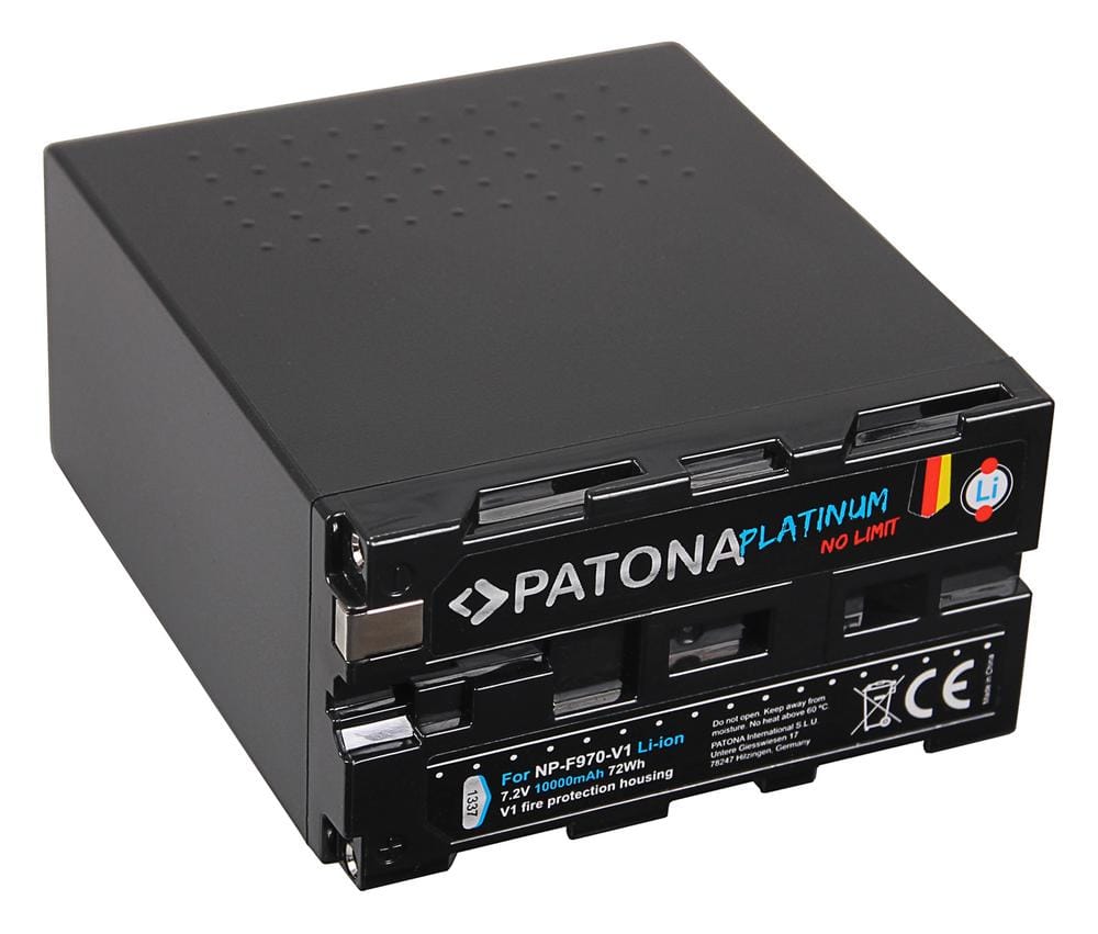 Bateria PATONA Platinum para Sony NP-F970 NP-F960 NP-F950 com caixa resistente ao calor V1 10.000 mAh