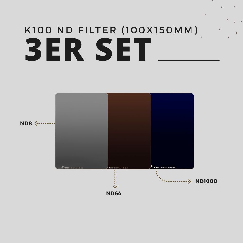 Set di 3 filtri rettangolari ND 100x150mm