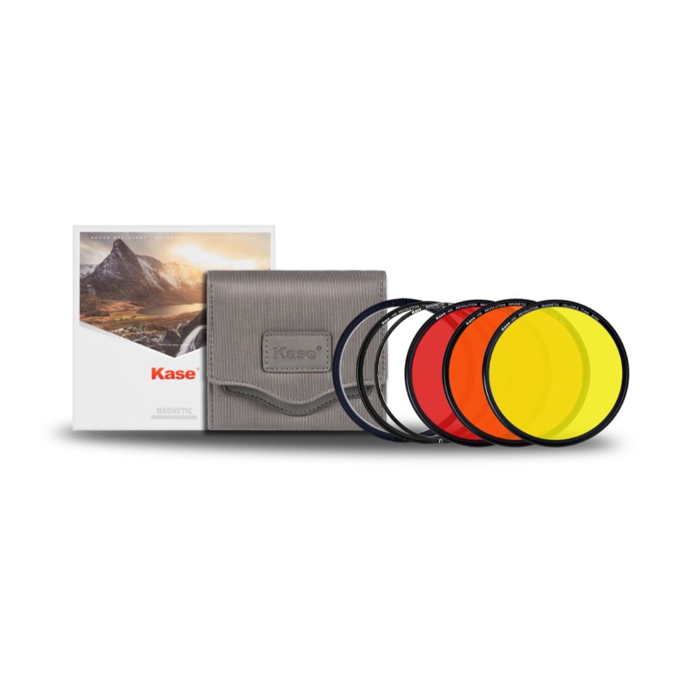 Conjunto de filtros redondos magnéticos preto e branco KW Revolution