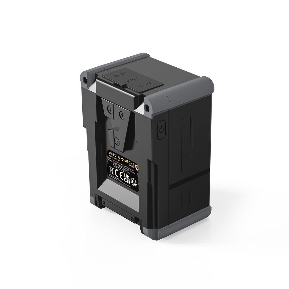 PATONA PROTECT Batteria V‑Mount V99‑PD100 99 Wh USB‑C USB‑A D‑Tap 2×DC‑out PATONA PROTECT Batteria V‑Mount V99‑PD100 99 Wh USB‑C USB‑A D‑Tap 2×DC‑out
