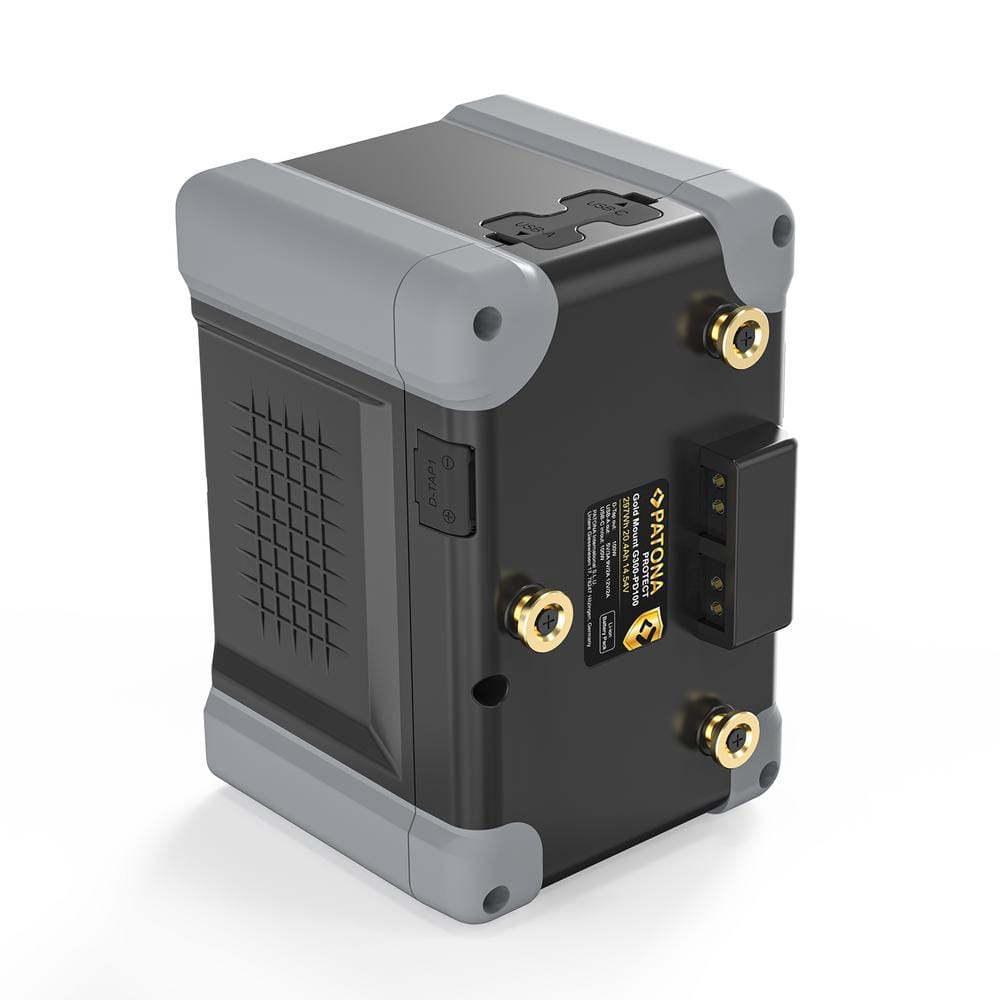 PATONA PROTECT Gold Mount Battery G300 PD100 297Wh USB‑C USB‑A 2× D‑Tap for Canon Panasonic Sony Gold Mount