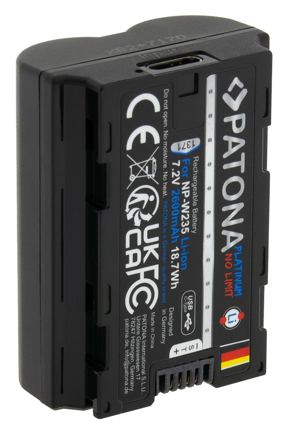 PATONA Platinum Battery with USB‑C Input for Fuji FinePix NP‑W235, XT‑4 & XT4 PATONA Platinum Battery with USB‑C Input for Fuji FinePix NP‑W235, XT‑4 & XT4