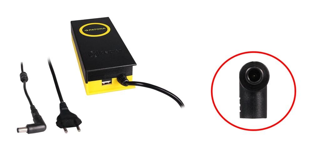 PATONA 90W Sync Power Supply 7.4 x 5 x 12 mm 19.5 V with USB Output 2.1 A