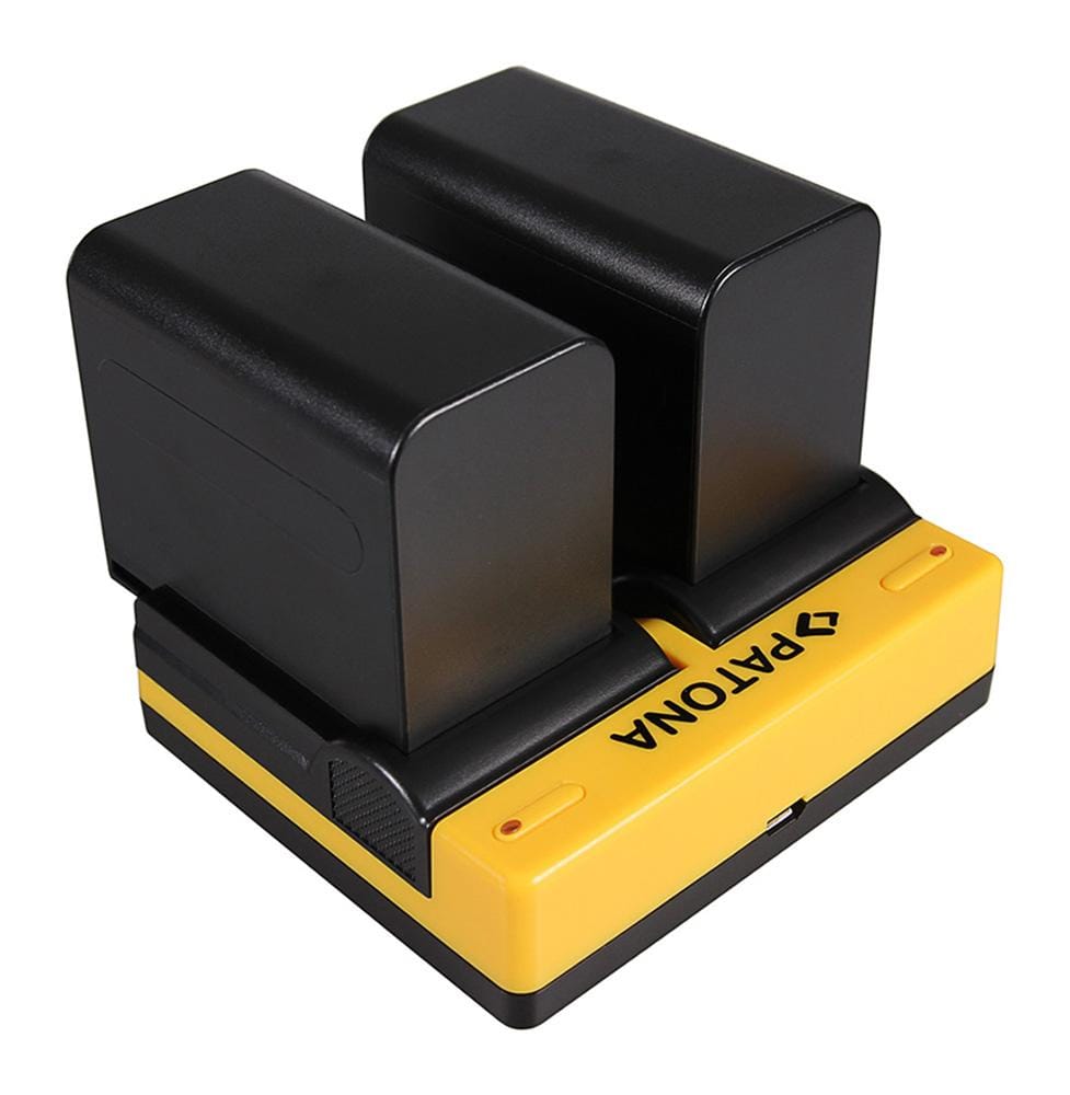 Caricatore Dual PATONA per Canon BP‑915 EOS C300 C300 PL HA HA H1S PowerShot con cavo Micro‑USB