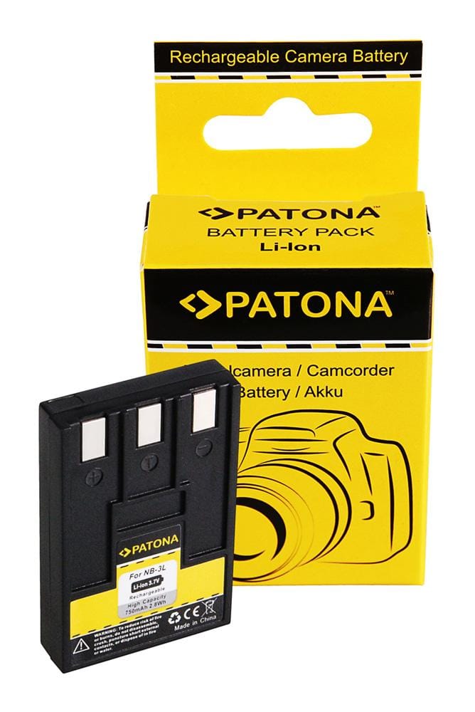 PATONA Batteria per Canon NB-3L, IXUS 700, IXUS 750, IXUS II, IXUS IIs, IXUS i, IXUS i5, PowerShot SD550