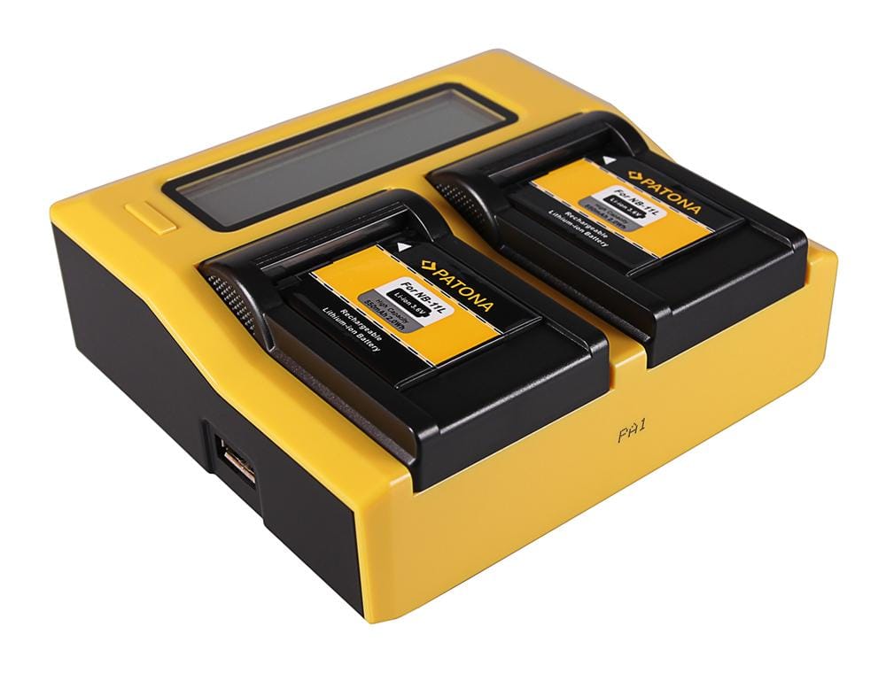 Podwójna ładowarka LCD USB PATONA dla Canon NB-11L IXUS 125HS 240HS Powershot A1200 A2200 Podwójna ładowarka LCD USB PATONA dla Canon NB-11L IXUS 125HS 240HS Powershot A1200 A2200