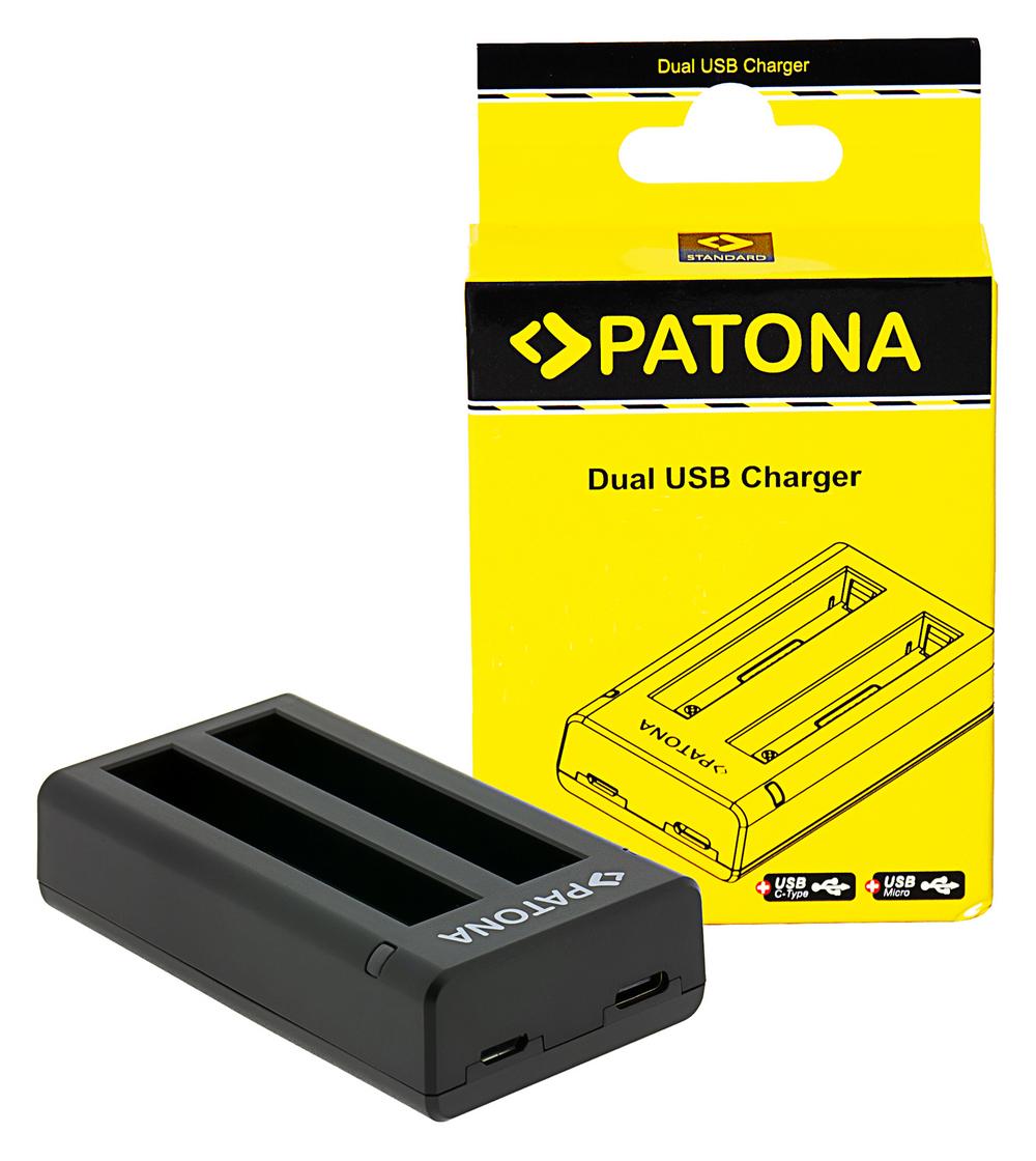 PATONA Dual Caricatore per Insta360 X4 CINSBBMA con Cavo USB-C PATONA Dual Caricatore per Insta360 X4 CINSBBMA con Cavo USB-C