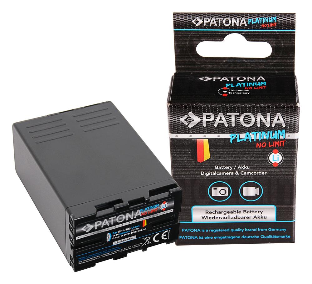 PATONA Platinum Akumulator BP-U100 dla Sony PMW-EX1 EX3 F3 F3K F3L FX5 FX7 FX9 PMW-150 z 2x D‑TAP