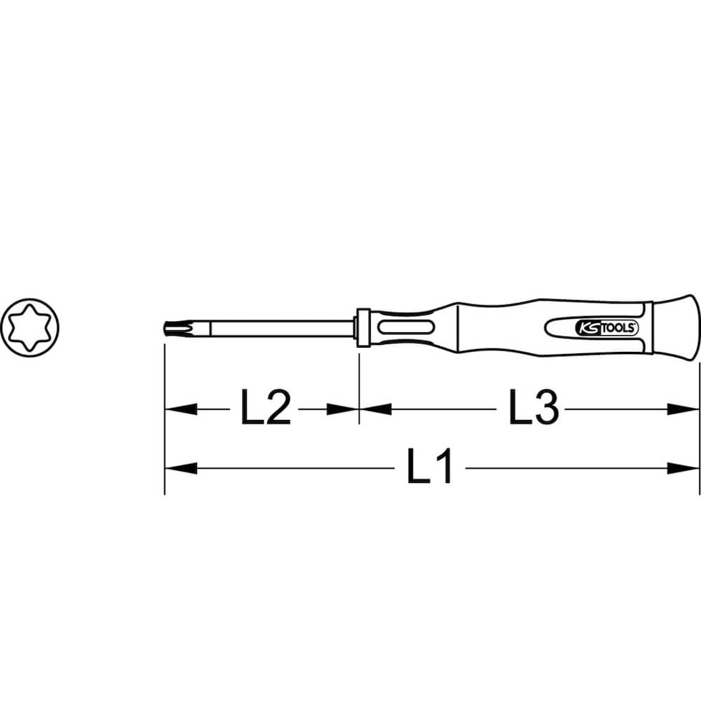 KS Tools Torx screwdriver TX 5x40mm