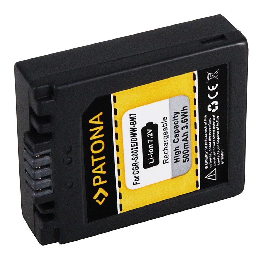 PATONA batteria per Panasonic DMW-BM7 FZ20 FZ10 FZ5 CGA-S002E