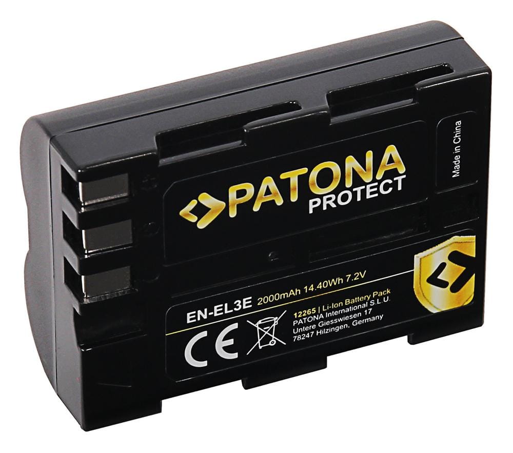 PATONA PROTECT bateria para Nikon D700 D300 D200 D100 D80 D70 D50 EN-EL3e PATONA PROTECT bateria para Nikon D700 D300 D200 D100 D80 D70 D50 EN-EL3e