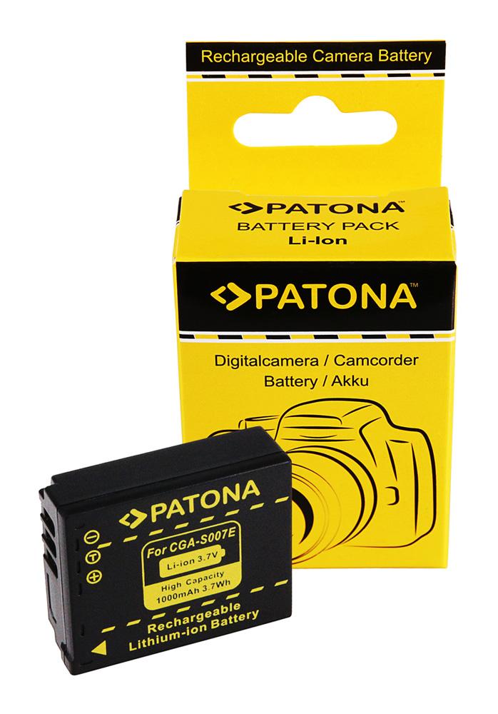 PATONA Bateria para Panasonic CGA‑S007 S007 DMC‑TZ5 TZ4 TZ3 TZ2 TZ1 PATONA Bateria para Panasonic CGA‑S007 S007 DMC‑TZ5 TZ4 TZ3 TZ2 TZ1