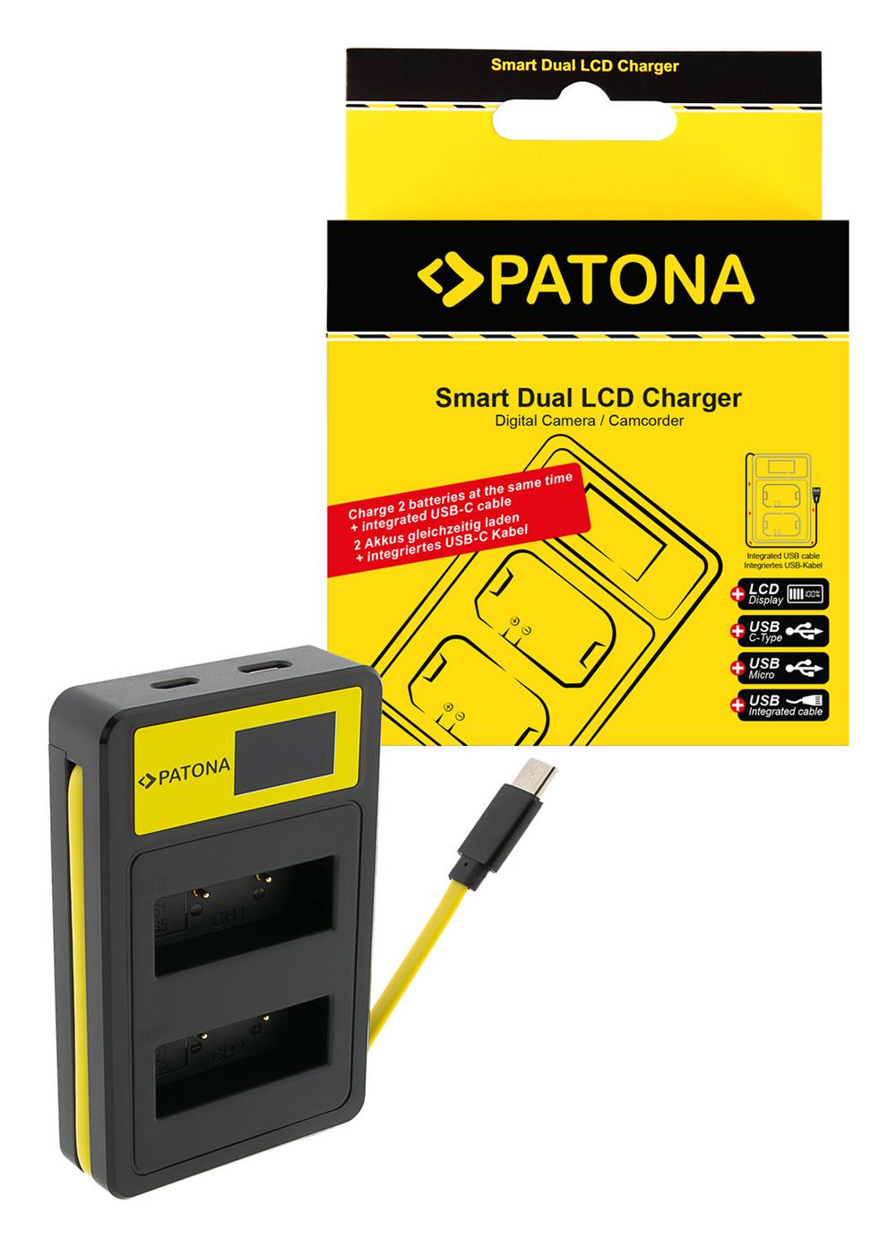 PATONA Smart Dual LCD USB Ładowarka do baterii Olympus PS-BLS1 PS-BLS5 Fuji NP-140 FinePix S100FS S205EXR PATONA Smart Dual LCD USB Ładowarka do baterii Olympus PS-BLS1 PS-BLS5 Fuji NP-140 FinePix S100FS S205EXR