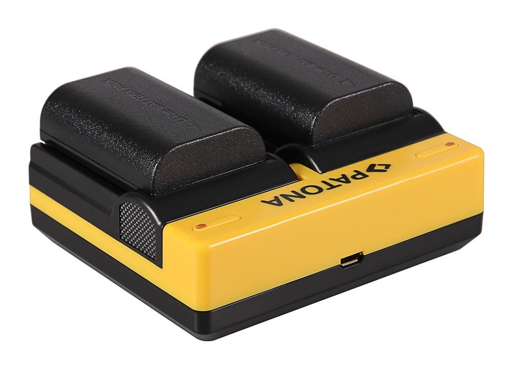 Carregador Dual PATONA para Canon LP‑E6 EOS 5D 60D 60Da 6D 7D EOS70D EOS‑70D LP‑E6 Mark II incl. cabo Micro‑USB