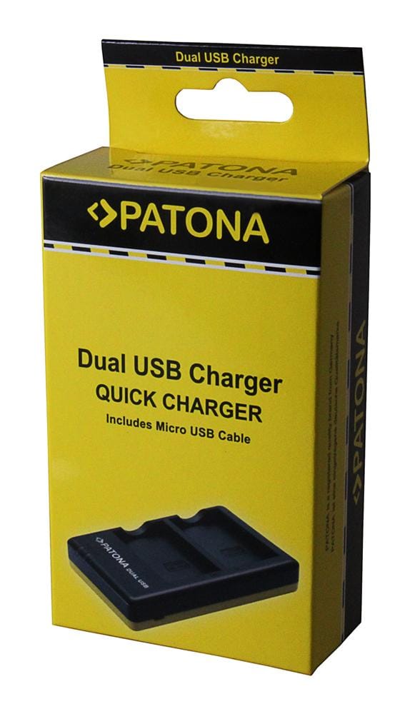Carregador rápido dual PATONA para Nikon EN-EL19 ENEL19, inclui cabo Micro-USB Carregador rápido dual PATONA para Nikon EN-EL19 ENEL19, inclui cabo Micro-USB