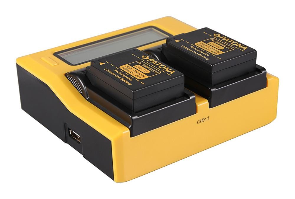 PATONA Cargador Dual LCD USB para Panasonic BLC12 BLC12PP DMWBLC12 E DMW-BLC12 E PATONA Cargador Dual LCD USB para Panasonic BLC12 BLC12PP DMWBLC12 E DMW-BLC12 E