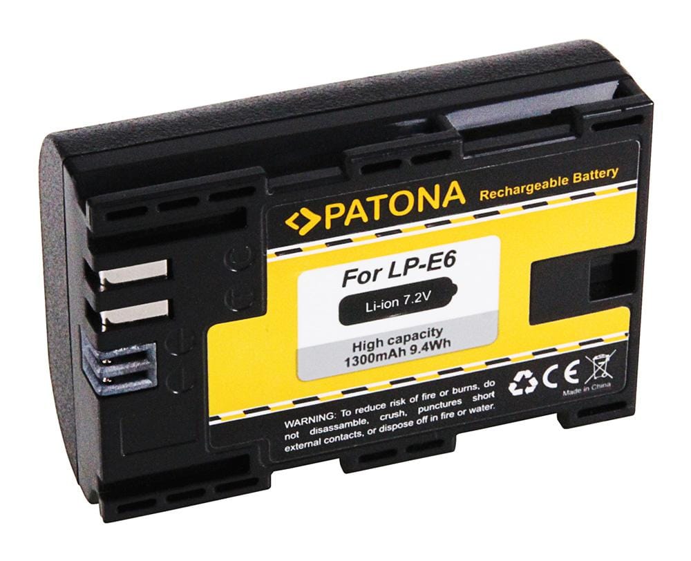 PATONA batteria per Canon LP-E6 LPE6 EOS R EOS 5D Mark II EOS 7D con InfoChip