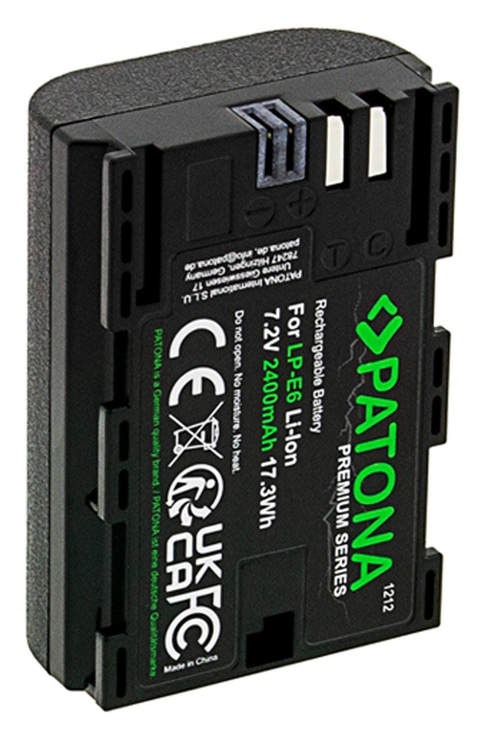 PATONA Batería Premium para Canon LP‑E6 LPE6 EOS R EOS 60D 70D 5D 6D 7D Mark III PATONA Batería Premium para Canon LP‑E6 LPE6 EOS R EOS 60D 70D 5D 6D 7D Mark III