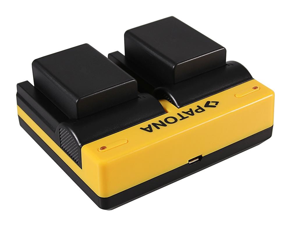 Caricatore Duale PATONA per Samsung IA-BP210E HMX HMXH203 HMX-H203 IA-BP210E SMX SMXF40 incluso Micro-USB