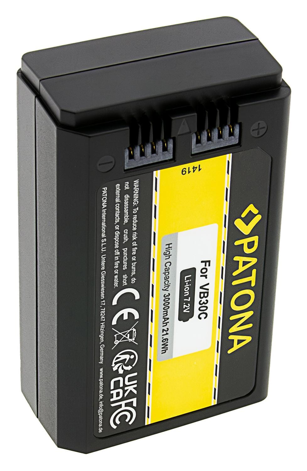 PATONA VB30 Battery for Godox V1 Pro Round-Head Camera Flash with USB‑C Input