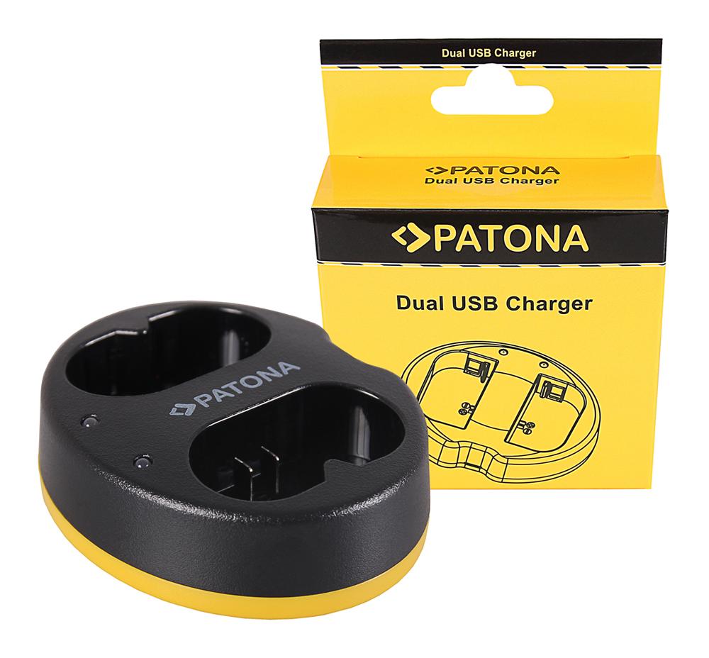 Chargeur Double PATONA pour Flash Godox VB20 V350s C N O F avec Câble Micro-USB