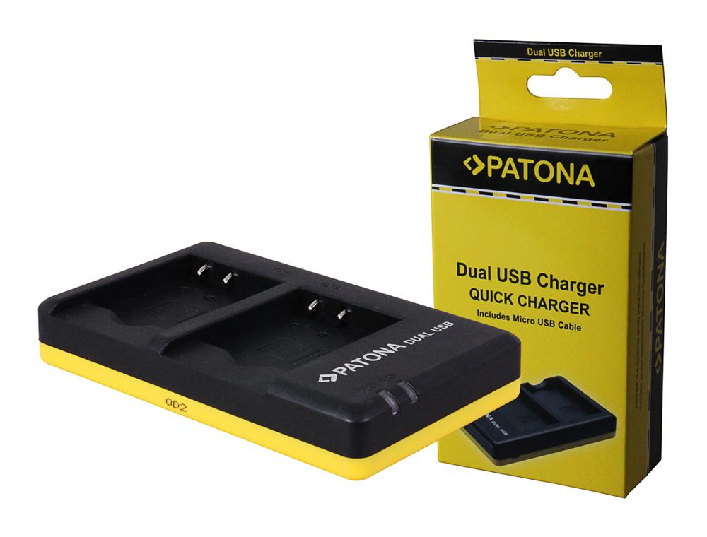 Carregador Dual Rápido PATONA para Sony NP-BN1 BN1 com Cabo Micro-USB
