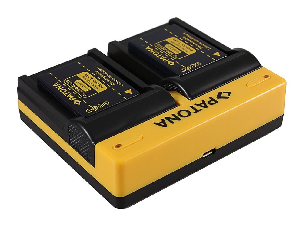 Caricatore Duale PATONA per Panasonic DMW-BCF10E Lumix DMC-FS7 DMCLX5 DMC-LX5 con cavo Micro-USB Caricatore Duale PATONA per Panasonic DMW-BCF10E Lumix DMC-FS7 DMCLX5 DMC-LX5 con cavo Micro-USB