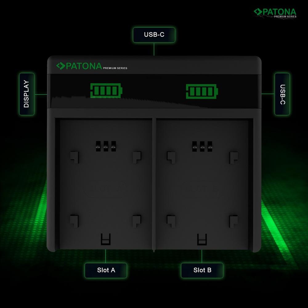 PATONA Premium Dual PD Performance Charger for Nikon EN-EL11 with USB-C input/output
