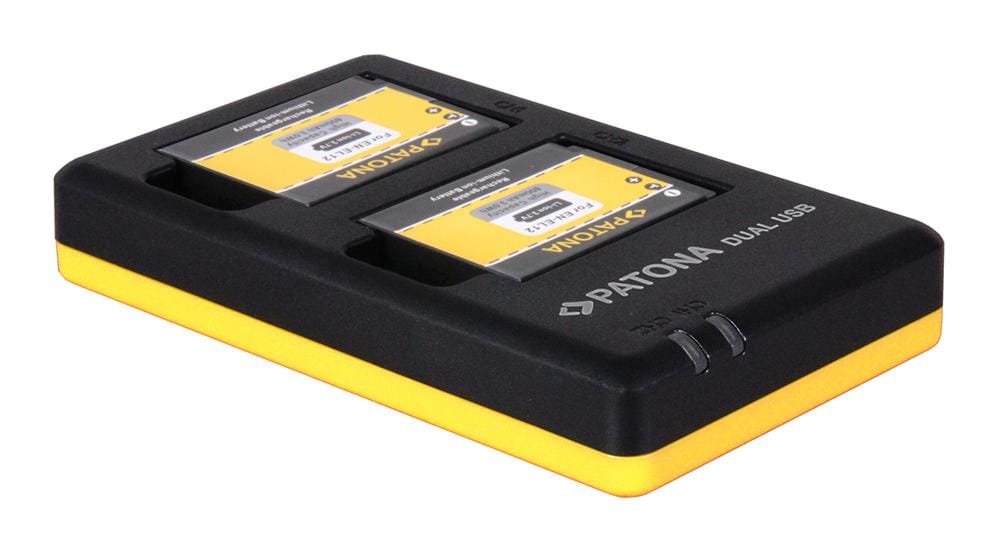 PATONA Dual Caricatore Rapido per Nikon EN-EL12 ENEL12 con Cavo Micro-USB PATONA Dual Caricatore Rapido per Nikon EN-EL12 ENEL12 con Cavo Micro-USB