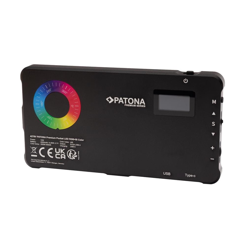 PATONA Premium RGB Light da Borsa con Funzione Powerbank