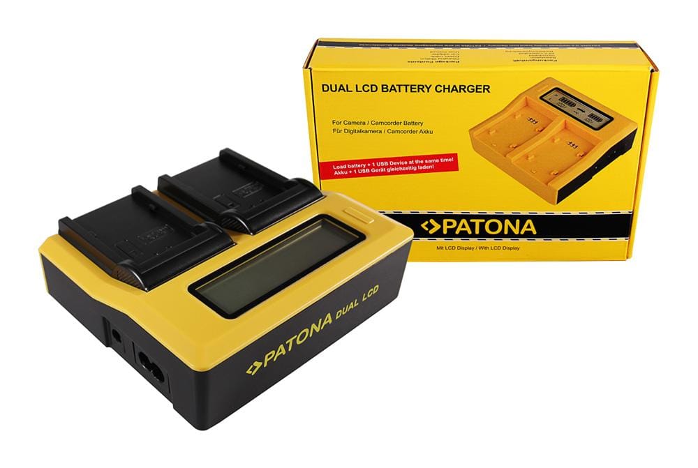 PATONA Carregador Dual LCD USB para Panasonic VWVBD29 VW-VBD29 VWVBD58 VW-VBD58