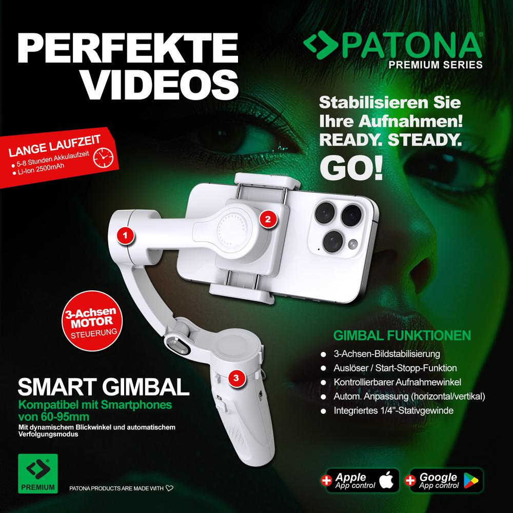PATONA Premium Gimbal a 3 assi per smartphone