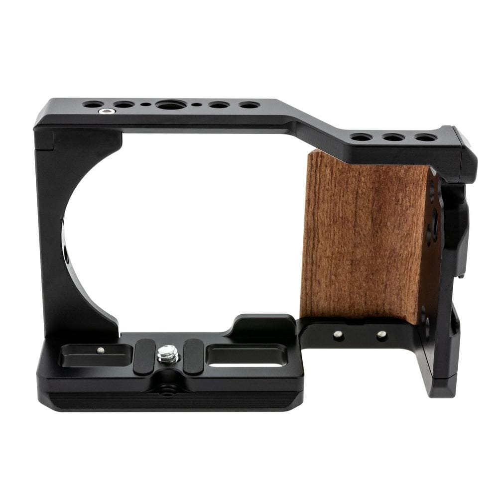 PATONA Premium Camera Cage per Sony ZVE-10 – Alluminio, impugnatura in legno, Arca‑Swiss PATONA Premium Camera Cage per Sony ZVE-10 – Alluminio, impugnatura in legno, Arca‑Swiss