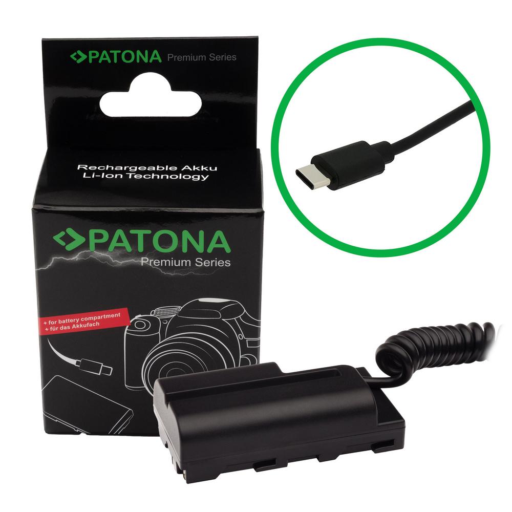 PATONA Premium Adaptateur Batterie USB-C Input pour Sony NP-FM50 NP-F550 NP-F750 NP-F960 NP-F970 NP-FM500