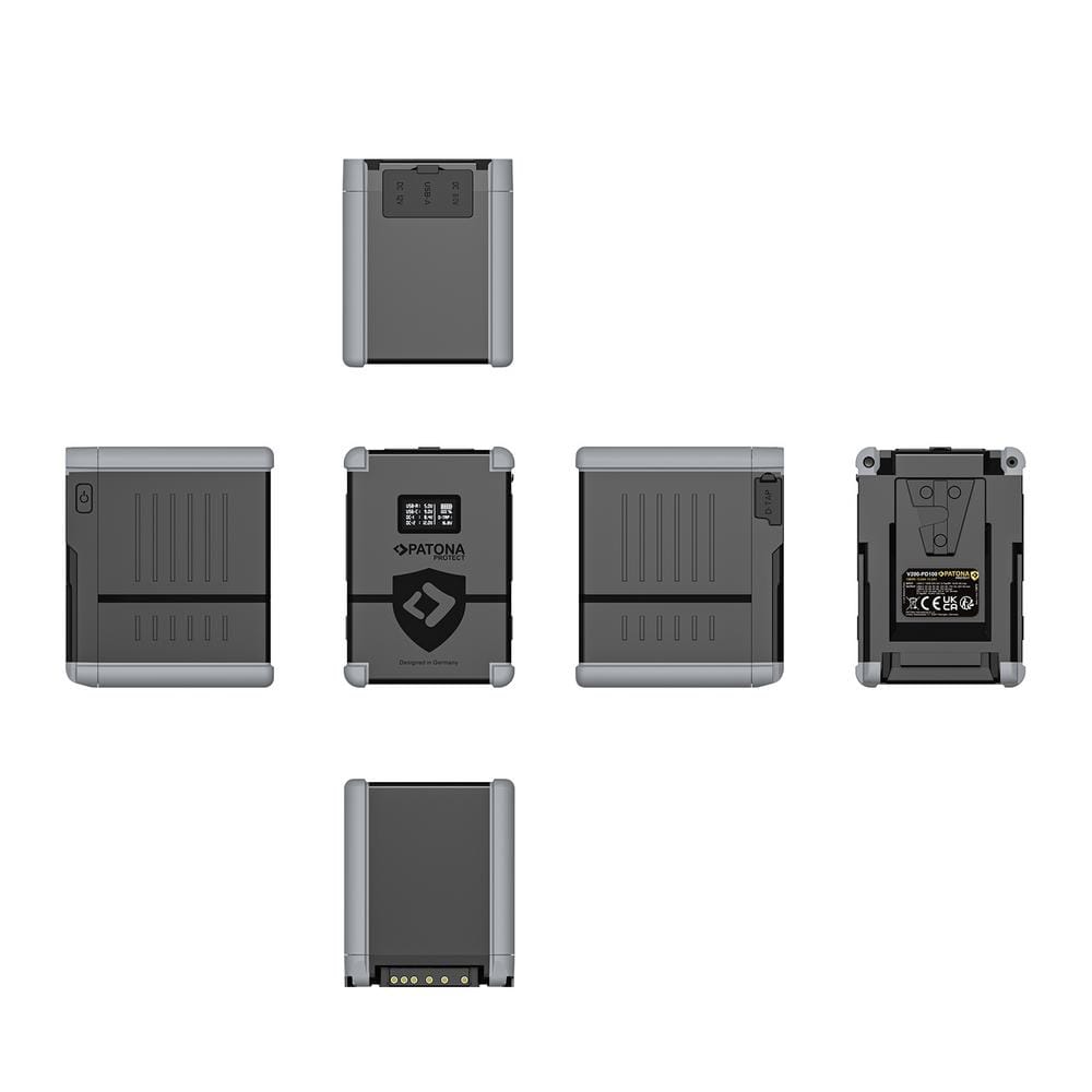 PATONA PROTECT V‑Mount Battery V200‑PD100 198 Wh with USB‑C PD100 W, USB‑A, D‑Tap and 2 DC Outputs