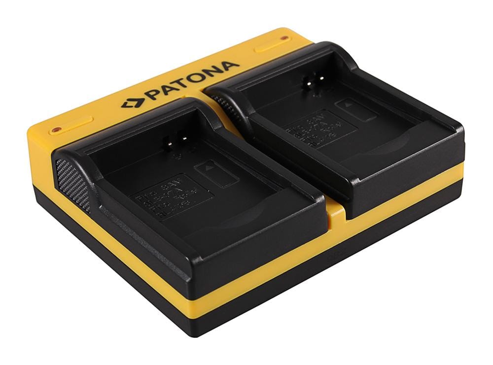 Carregador Dual PATONA para Actioncam Rollei RL410B 230 240 410 410B 420 incl. cabo Micro-USB Carregador Dual PATONA para Actioncam Rollei RL410B 230 240 410 410B 420 incl. cabo Micro-USB