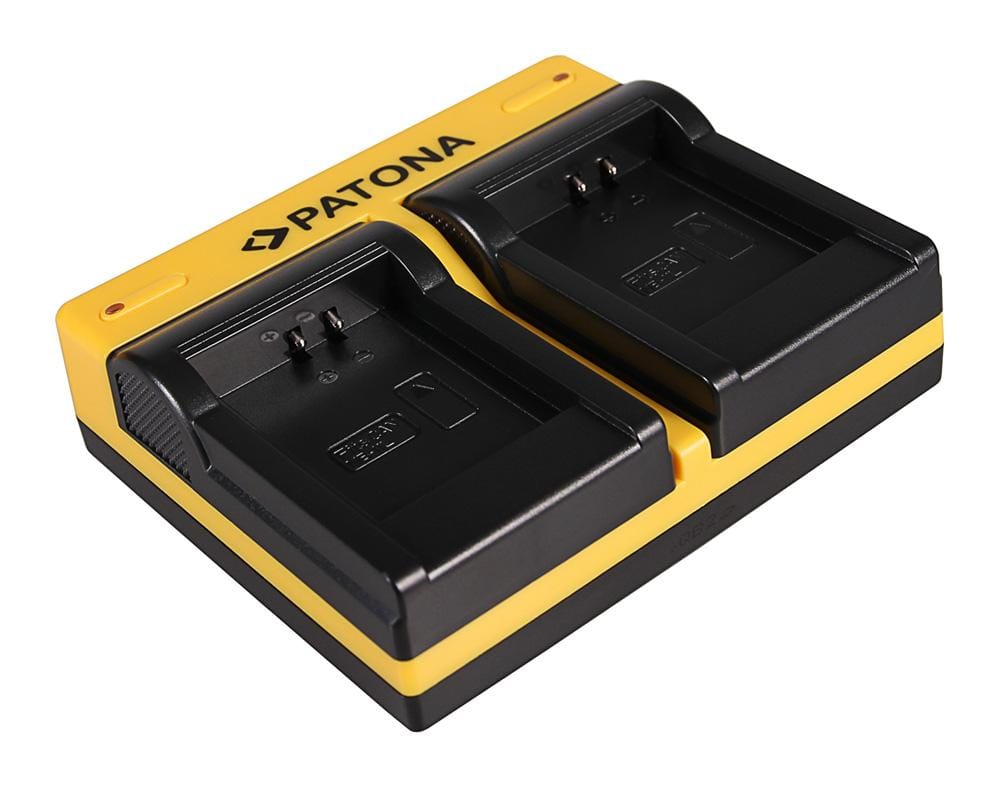 Caricabatterie doppio PATONA per Canon NB-11L IXUS 125HS 240HS A1200 A2200 incluso cavo Micro-USB